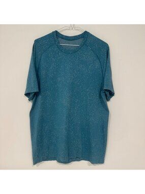 Lululemon Metal Vent Tech Short Sleeve Shirt 2.0 Distorted Noise Breeze Blue L